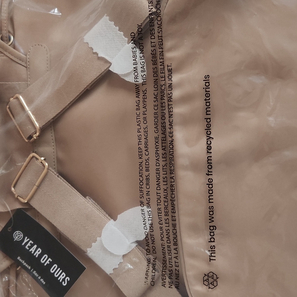 Year of Ours Backpack Color: Taupe - Picture 6 of 8